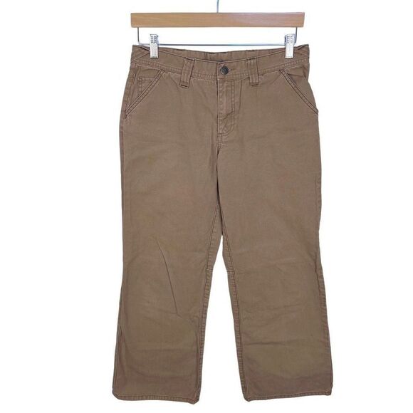 Vintage Patagonia Canvas Work Pants Organic Cotton Utility Wide Leg women’s sz 8 - Picture 1 of 8